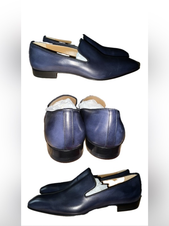 Christian Louboutin | BRAND NEW | 41.5 | Navy Leather Slip-On Loafers main image 8